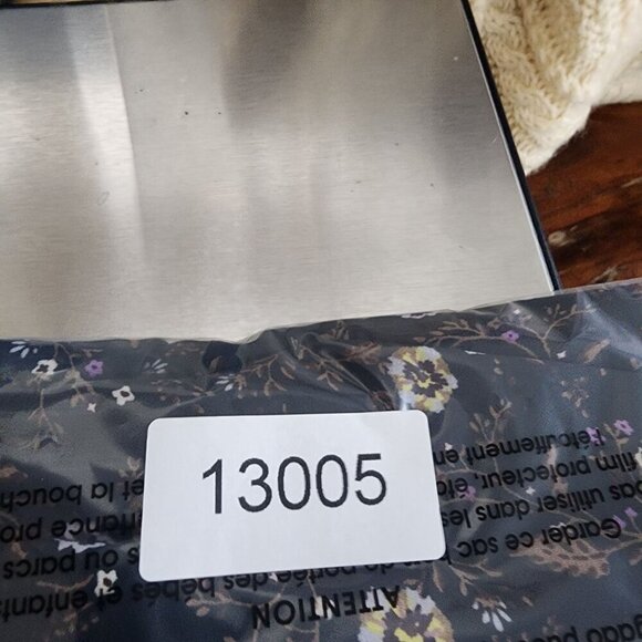 NWT Bobeau Womens Black Purple Floral Lace-Up Top 1X Chiffon JPT - Picture 11 of 11